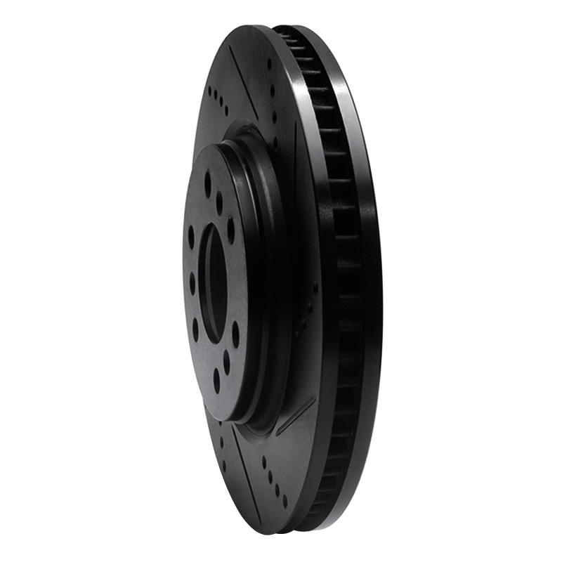 Buick Terraza Brake Rotor (1) - Front Right - R1 Concepts - Drilled & Slotted - Black - `06-`09